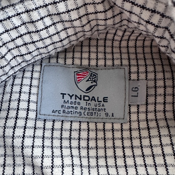 Tyndale FR long sleeve button down Men's L Checkered Button-Down Shirt - FRMC - Picture 7 of 9